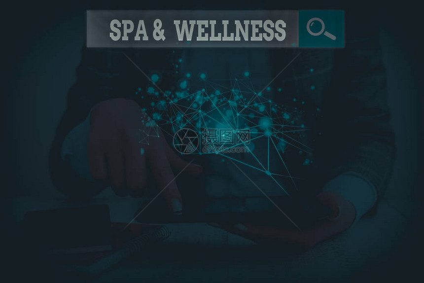 写作Spa和Wellness的手写文字概念图片拍摄地点图片