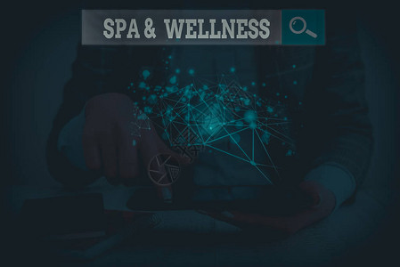 写作Spa和Wellness的手写文字概念图片拍摄地点图片