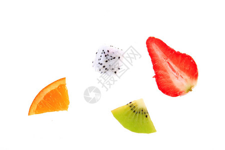 火龙果猕猴桃草莓和橙子图片
