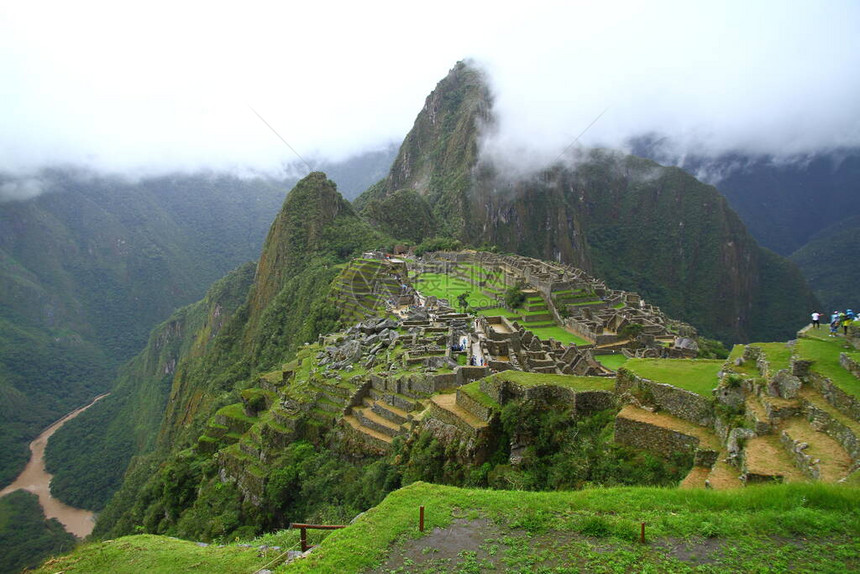 秘鲁马丘比的景色是一座15世纪的印加城堡图片