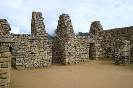 秘鲁乌班巴省MachuPicchu古建筑的残图片