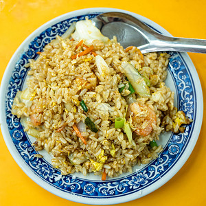亚洲食品虾炒大米黄图片