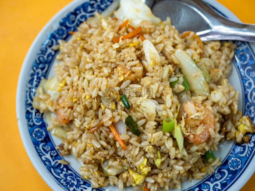 亚洲食品虾炒大米黄图片