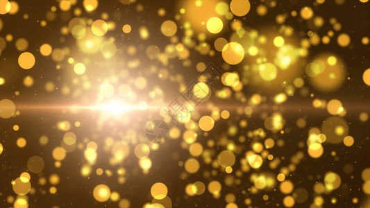 金色圣诞灯饰散焦的闪光灯背景为深金色和黑色圣诞柔和奢背景图片