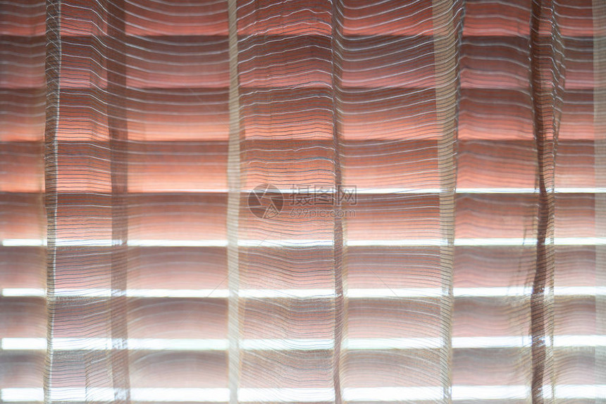 红橙粉色窗帘从外部光线穿透有纯芳香疗法图片