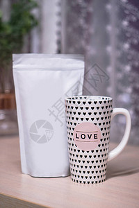 用于标识或品牌的Mocap咖啡茶叶包装主题作为设计模板框内图片