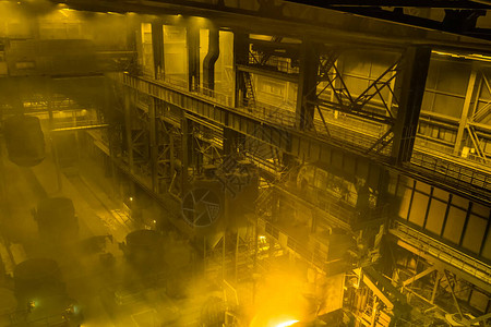 电弧炉炼钢厂金属铸造厂背景图片