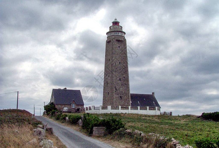 CapLevy灯塔位于诺曼底科滕廷半岛的图片