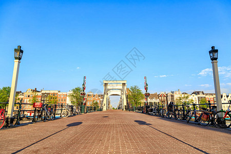 荷兰阿姆斯特丹MagereBrug桥Canal街道Amstel图片