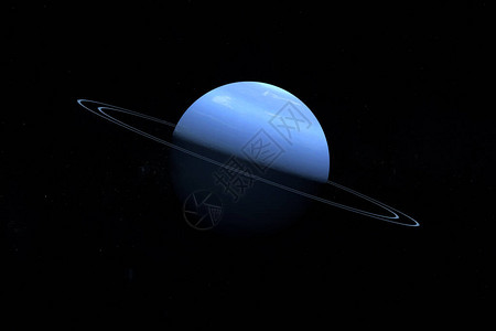 柯伊伯带海王星行及其环在外层背景