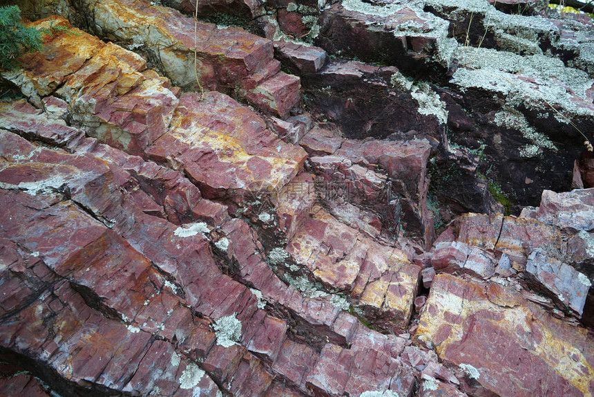 红色地质材料石岩