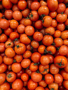 一大堆成熟的红西番茄吃起图片