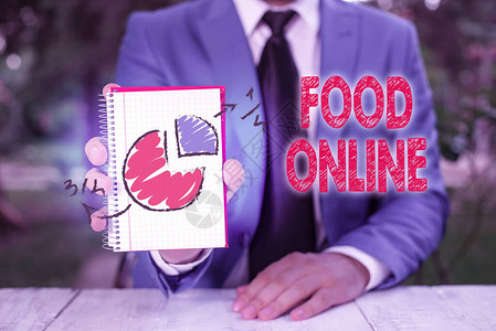 概念上的照片最方便用户在网上购买食物的方式foodOneFoodO图片