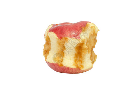 红色苹果被白色背景图片