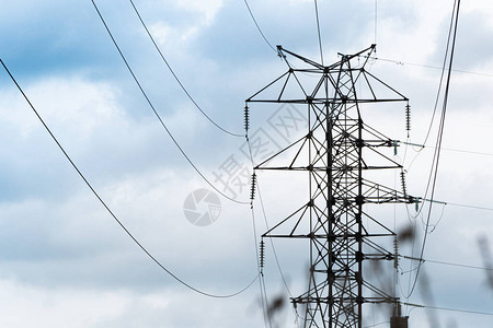 电力传输能源工业节能用电线的电力线支撑图片