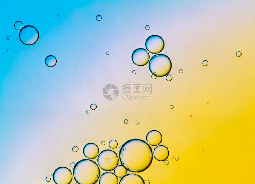 水面油泡的简要背景焦橙色调板图片