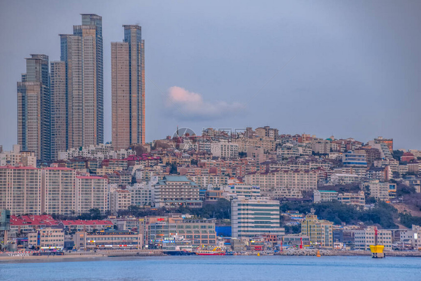 海云台海滩景观韩国釜山最有名最图片