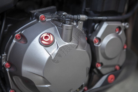 裸机摩托车发动机宏细节图片