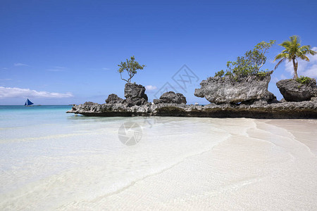 白沙滩菲律宾长滩岛图片