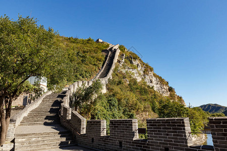 长城陡峭的楼梯北京昌平区图片