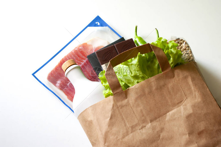 食物供应纸袋图片