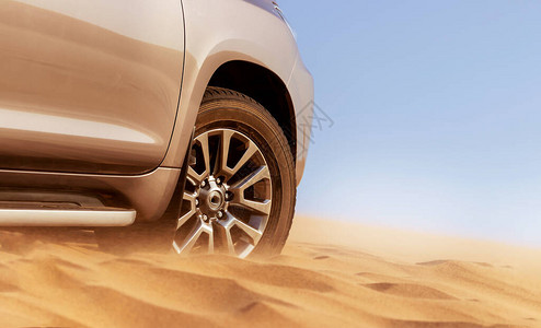 在纳米布沙漠的沙子上卡着图片