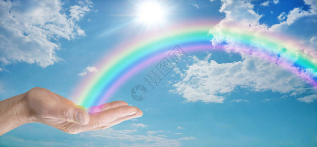 送你一道爱的彩虹图片