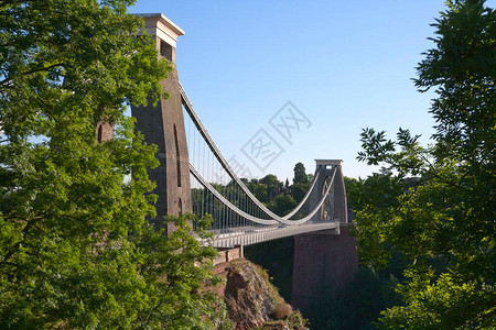 联合王国布里斯托尔市克利夫顿悬吊桥克里夫顿地区历图片