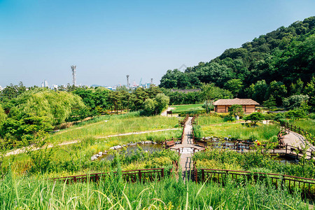 夏季在韩国仁川的Wolmi图片