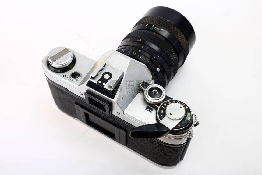 照片来自古老的单一镜头反射镜或SLR摄影机图片