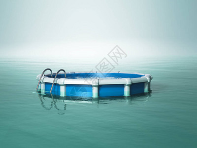 无限游泳池概念花园游泳池进入海洋这是图片
