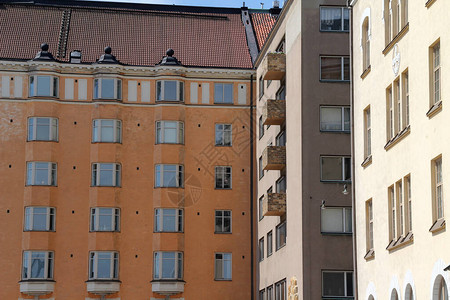 赫尔辛基市的建筑背景图片