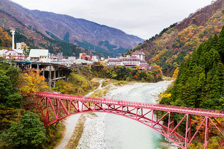日本黑铁红桥KurobeGorge图片