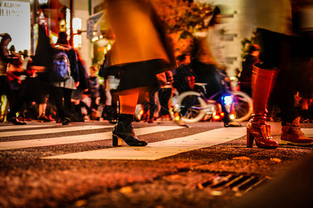 涩谷步行者的脚图片素材