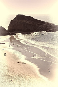 位于葡萄牙大西洋落基海岸的桑迪海滩S图片