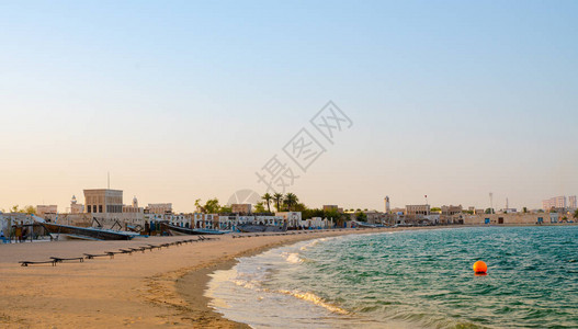 卡塔尔美丽的海滩阿尔瓦克拉海滩图片