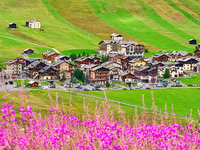 夏季高山村落景观图片