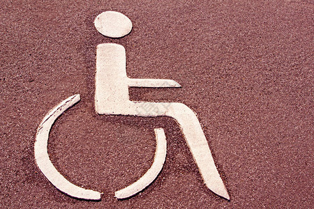 汽车停场轮椅使用者的标志背景图片