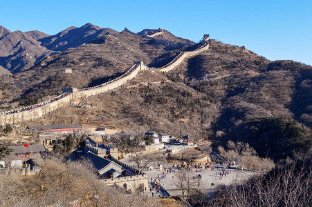 距离北京以北约70公里处的长城大墙图片