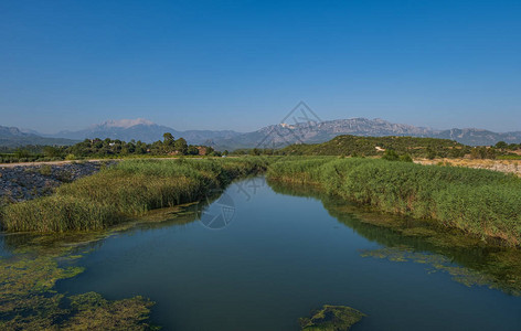 Aksu河流的景观土耳其古卢克2图片