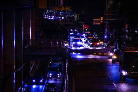 夜间霓虹街远景东京世田谷区明代前日本091图片