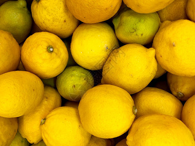 生相柠檬水果质地黄柑橘果柠檬图片