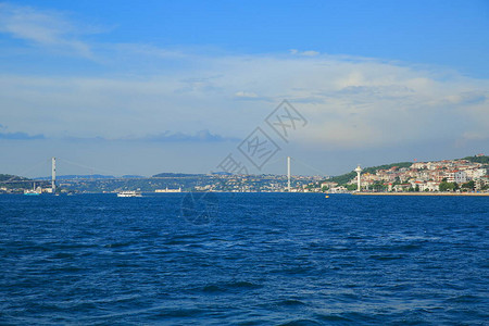 伊斯坦布尔博斯普鲁斯海峡视图火鸡博斯普鲁斯海峡空气清新图片