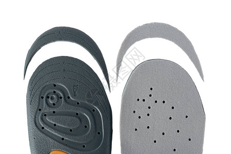 孤立在白色背景上的鞋垫不同脚尺寸的鞋垫图片