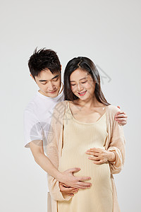 高清孕照素材夫妻孕照写真背景