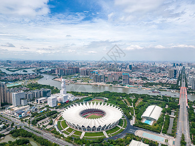 佛山新城广东佛山地标建筑风光背景