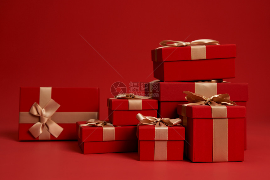 圣诞新年礼物盒图片