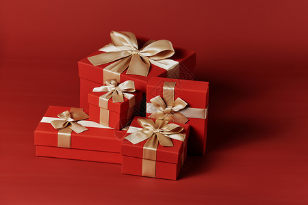 创意礼盒装饰圣诞新年七夕礼物盒静物背景