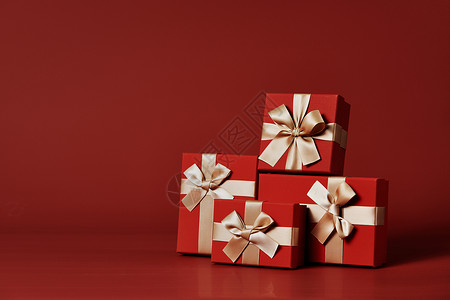 惊喜圣诞节圣诞新年七夕礼物盒背景