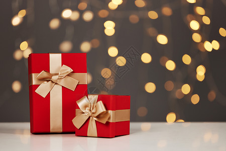 圣诞新年礼物盒背景图片